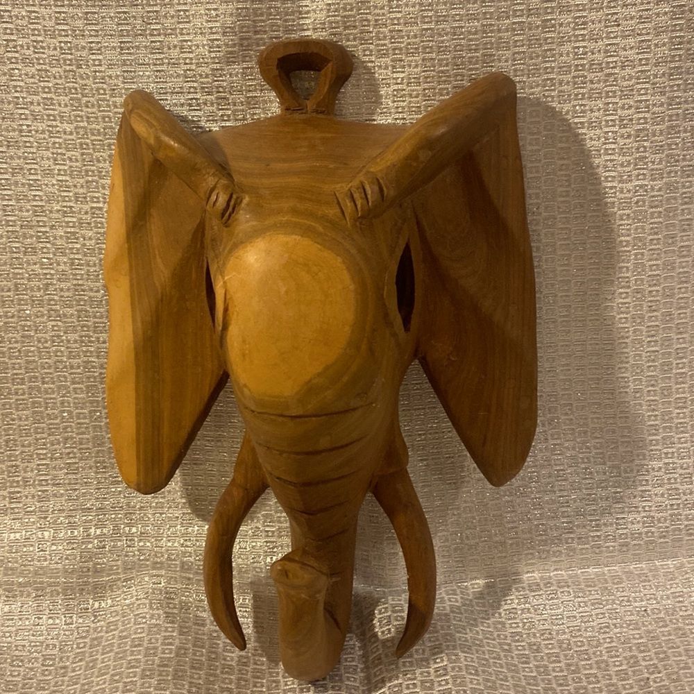 Handcrafted Wooden Elephant Wall Decor